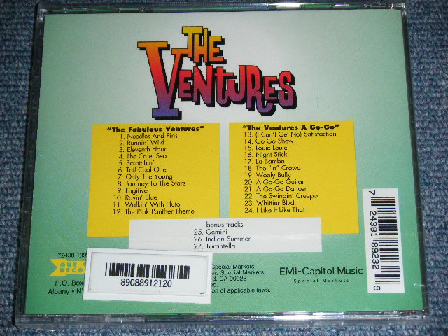 画像: THE VENTURES - THE FABULOUS + A GO GO  ( 2 in 1+ BONUS TRACK ) / 1996 US Sealed CD 