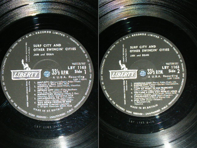 画像: JAN & DEAN - SURF CITY ( Ex+++/MINT-,Ex+++ )  / 1963 UK ORIGINAL MONO LP 