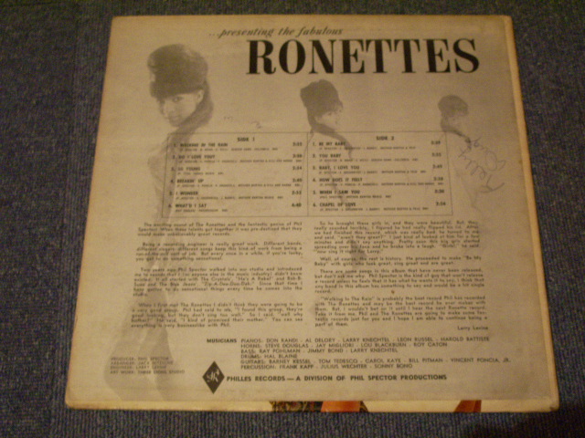 画像: RONETTES -  ...PRESENTING THE FABULOUS RONETTES  / 1964 US Original YELLOW Label  MONO LP 