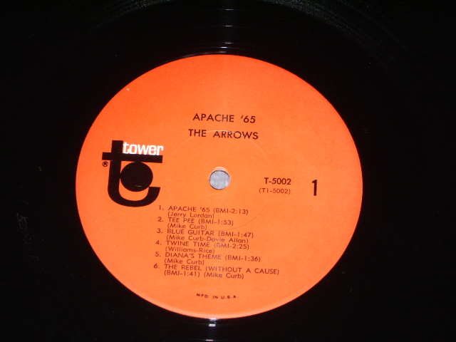 画像: THE ARROWS - APACHE '65 ( Ex++/MINT- : Matrix # F5/F5 ) / 1965 US ORIGINAL MONO LP