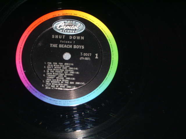 画像: The BEACH BOYS - SHUT DOWN VOLUME 2 ( Ex++ / MINT- ) / 1964 PHILIPPINES ORIGINALMONO   LP