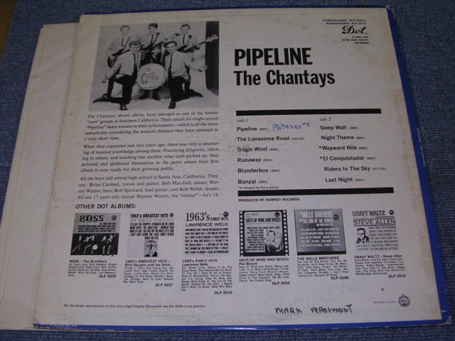 画像: THE CHANTAYS - PIPELINE ( Ex++/Ex+ ) /  1963 US ORIGINAL STEREO LP 