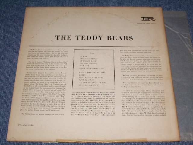 画像: TEDDY BEARS - TEDDY BEARS SING! (VG+++/Ex+++ EDSP) / 1959 US AMERICA ORIGINAL0 STEREO Used LP 
