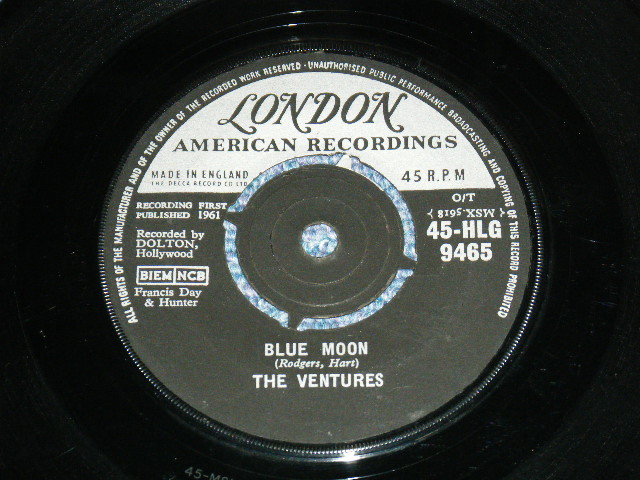 画像1: THE VENTURES - BLUE MOON ( VG+++/Ex+ ) / 1961 UK ORIGINAL 7" Single