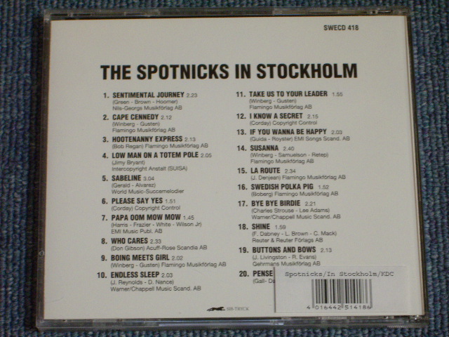 画像: THE SPOTNICKS - IN STOCKHOLM / 1990 SWEDEN Original Used CD 