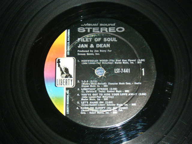 画像: JAN & DEAN - FILET OF SOUL : A "LIVE" ONE  ( Ex++/VG+++) / 1966 US ORIGINAL STEREO  LP 