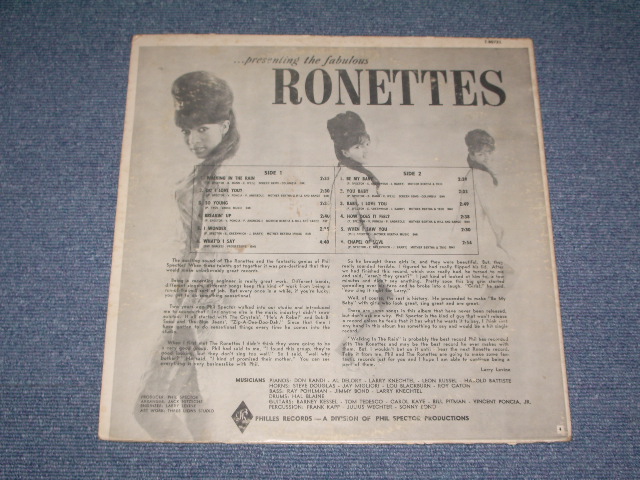 画像: RONETTES -  ...PRESENTING THE FABULOUS RONETTES  / 1965 US CAPITOL RECORD CLUB RELEASE  Mono LP 