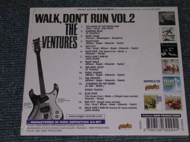 画像: THE VENTURES- WALK DON'T RUN VOL.2 ( ORIGINAL ALBUM + BONUS )  / 2003 FRENCH DI-GI PACK SEALED  CD