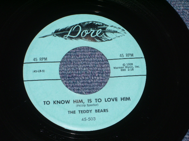 画像1: TEDDY BEARS - TO KNOW HIM, IS TO LOVE HIM  ( 1st Single: Ex++ /Ex++ ) / 1958 US ORIGINAL  7" SINGLE 