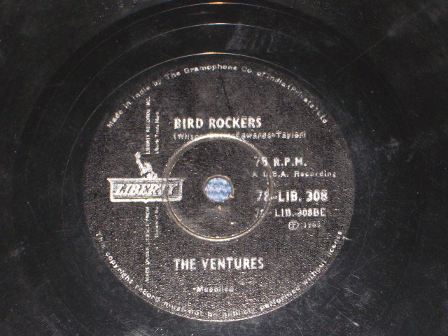 画像: THE VENTURES - THE STRANGER / BIRD ROCKERS / 1960s INDIA ORIGINAL 78rpm SP 