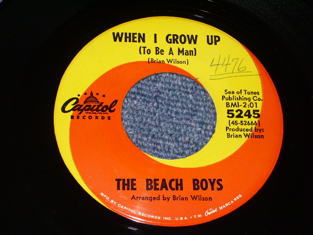 画像: THE BEACH BOYS - WHEN I GROW UP( GREEN BORDER Cover )  /  1964 US  Original Ex+/Ex+  7"Single With Picture Sleeve  