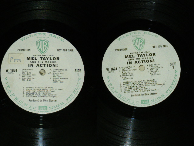画像: MEL TAYLOR ( DRUMMER of THE VENTURES ) - IN ACTION / 1966 US ORIGINAL WHITE LABEL PROMO MONO LP  