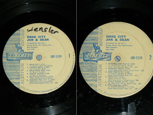 画像: JAN & DEAN - DRAG CITY ( Ex/VG+++ )  / 1963 US ORIGINAL PROMO AUDITION Label MONO LP 