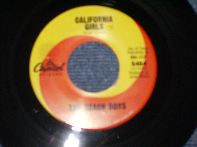 画像: THE BEACH BOYS - CALIFORNIA GIRLS  ( MISS LBEL Same on BOTH LABEL  GRAY  LOGO TITLE COVER : STRAIGHT-CUT Cover : MATRIX  F7/B8???M??? : Ex++/Ex++ ) / 1965 US ORIGINAL 7" SINGLE With PICTURE SLEEVE 