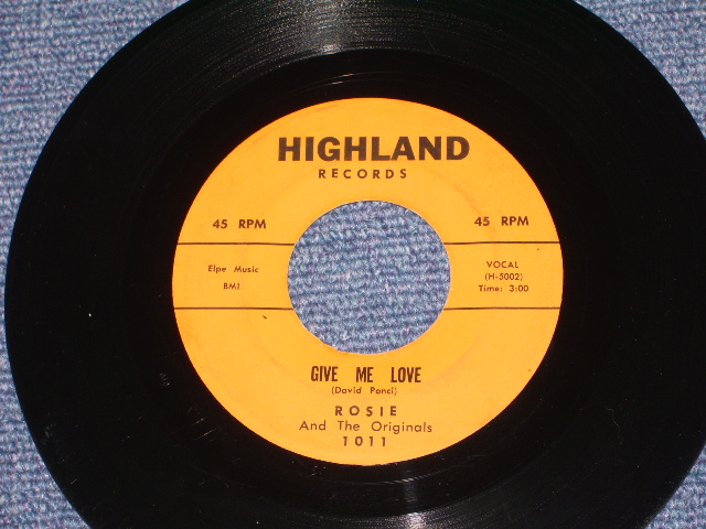 画像: ROSIE And The ORIGINALS - ANGEL BABY ( Ex+/Ex+ )  / 1961 US ORIGINAL  7" SINGLE 