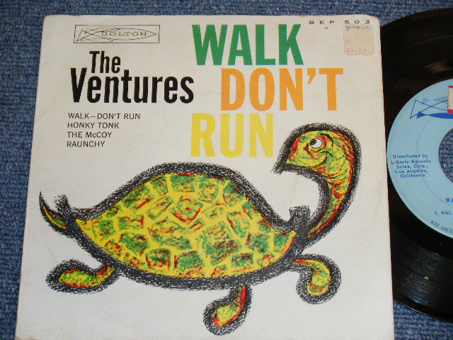 画像1: THE VENTURES - WALK-DON'T RUN ( Matrix Number DX-03-3/DX-04-2) / 1960 US ORIGINAL 7"45EP + PICTURE SLEEVE