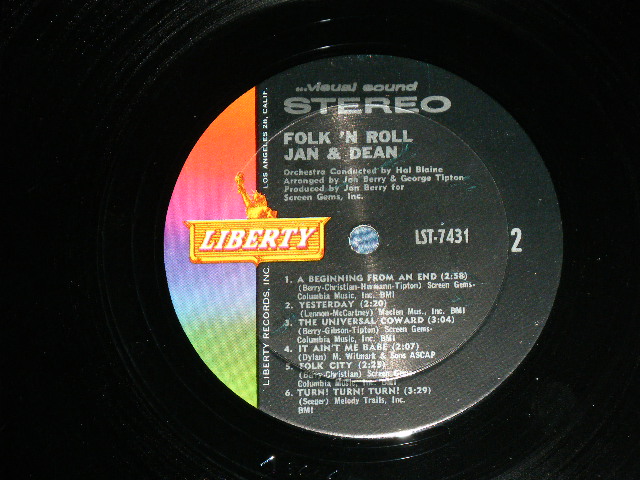 画像: JAN & DEAN - FOLK 'N ROLL ( Ex+/Ex ) / 1965 US ORIGINAL STEREO  LP 