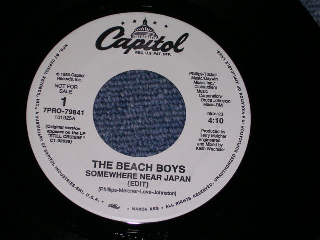 画像: THE BEACH BOYS - SOMEWHERE NEAR IN JAPAN ( EDIT ) / 1989 US ORIGINAL PROMO ONLY 7" SINGLE 