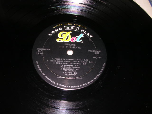 画像: THE CHANTAYS - PIPELINE ( Ex+++/MINT- )  / 1963 US AMERICA ORIGINAL "1st Press on STEREO Version" Used LP 