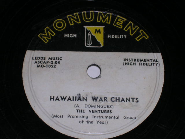 画像: THE VENTURES - WAILIN / HAWAIIAN WAR CHANTS / 1960s  PHILLIPPINESORIGINAL 78rpm SP 