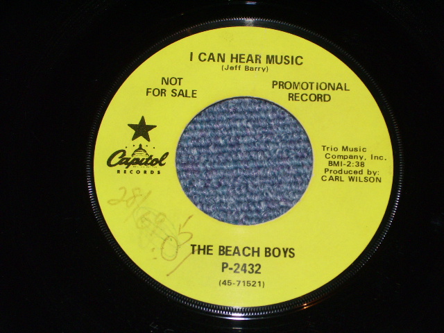 画像1: THE BEACH BOYS - I CAN HEAR MUSIC  / 1968 US ORIGINALPROMO  7" SINGLE 