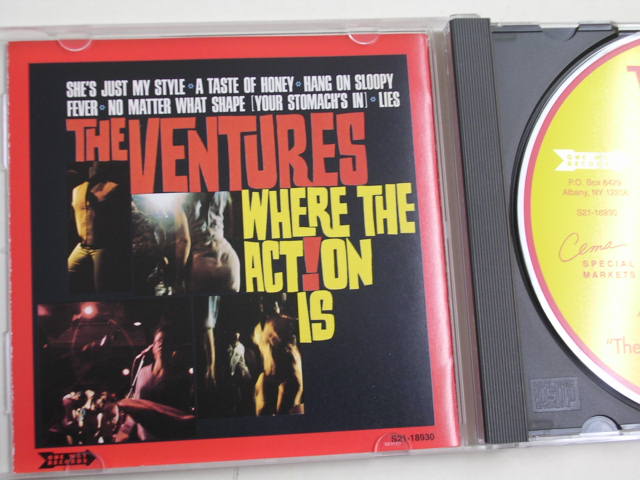 画像: THE VENTURES - WHERE THE ACTION IS + KNOCK ME OUT  ( 2 in 1+ BONUS TRACK ) / 1996 US USED  CD 