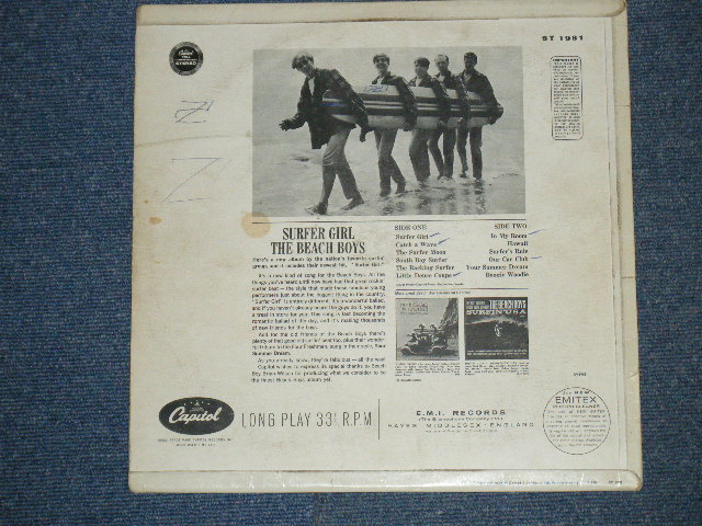 画像: The BEACH BOYS -  SURFER GIRL ( VG+++/VG+++ ) / 1963 UK ORIGINAL STEREO   LP