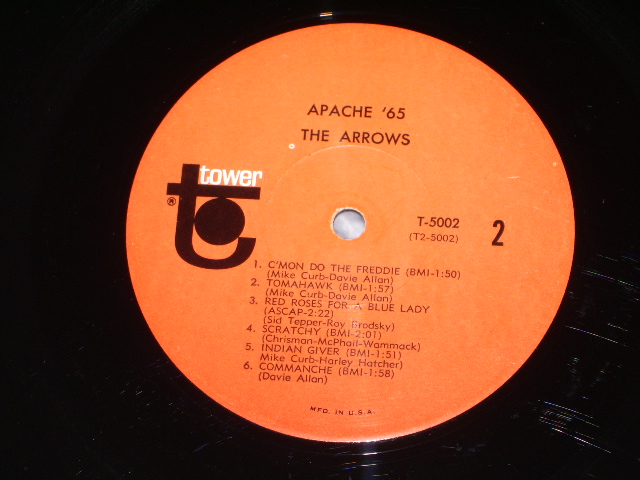 画像: THE ARROWS - APACHE '65 ( Ex+/Ex++ : Matrix # F5/F5 ) / 1965 US ORIGINAL MONO LP