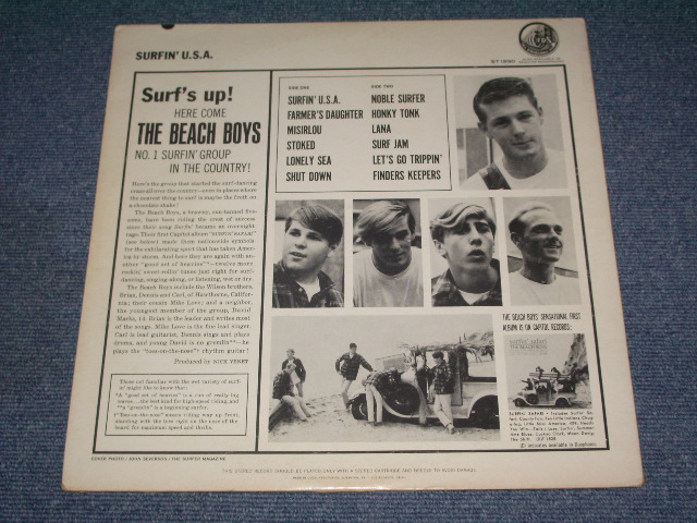 画像: The BEACH BOYS - SURFIN' USA ( BRIAN WILSON Credit on LABEL ) / 1963 US ORIGINAL STEREO LP