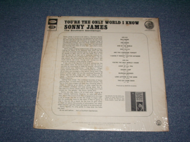 画像: SONNY JAMES - YOU'RE THE ONLY WORLD I KNOW / 1965 US ORIGINAL STEREO LP