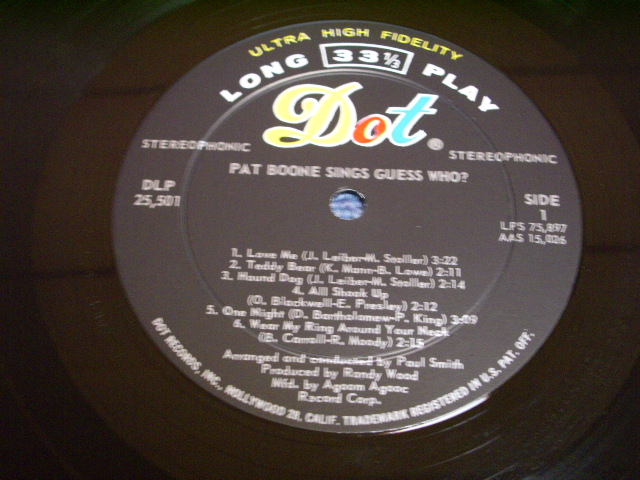 画像: PAT BOONE - SINGS GUESS WHO? / US ORIGINAL LP 