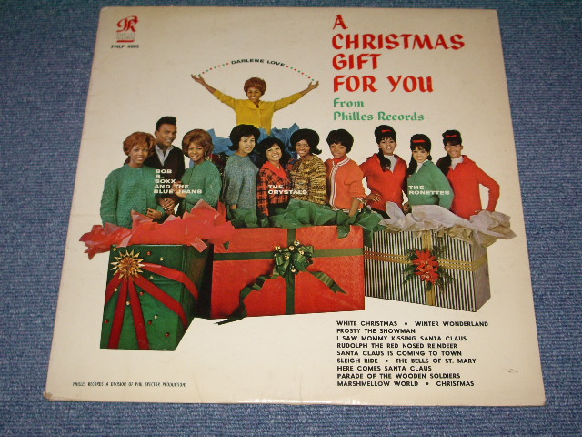 画像1:  VA ( CRYSTALS+RONETTES+DARLEN LOVE+More ) - A CHRISTMAS GIFT FOR YOU ( Ex++ / MINT- FEW SMALL LIGHT WARP on EDGE SIDE  )  /1964  US Original 2nd Press Label YELLOW LABEL MONO LP  