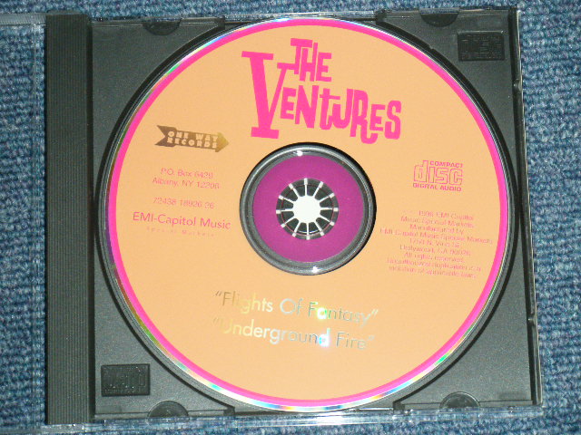 画像: THE VENTURES - FLIGHT OF FANTASY + UNDERGROUND FIRE  ( 2 in 1+ BONUS TRACK ) / 1996 US Used  CD 