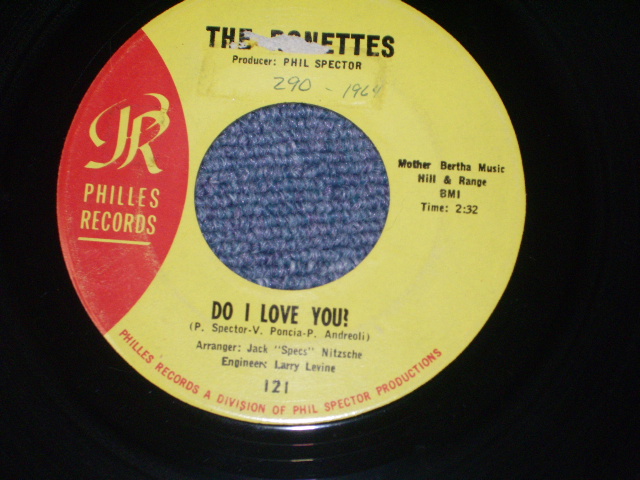 画像: THE RONETTES - DO I LOVE YOU ( Ex++/Ex+ ) /  1964 Version US AMERICA  "YELLOW LABEL"  Used 7" SINGLE 