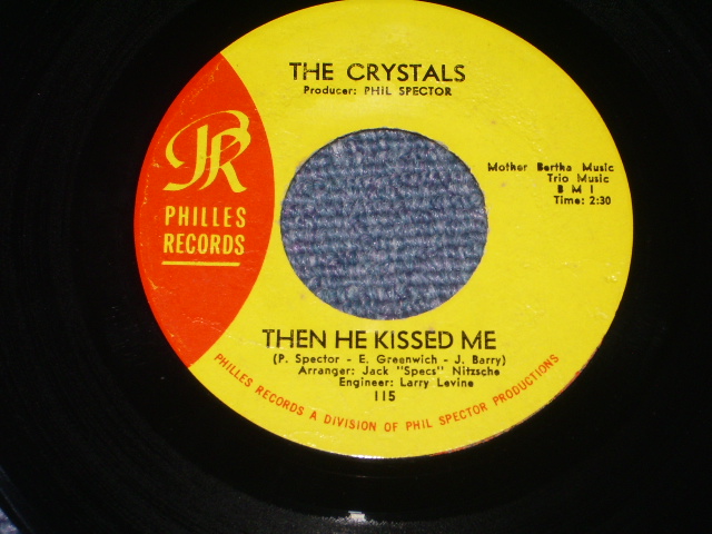 画像1: THE CRYSTALS - THEN HE KISSED ME ( Ex+++/Ex+++ ) /  1964 Version US AMERICA  "YELLOW LABEL"  Used 7" SINGLE 