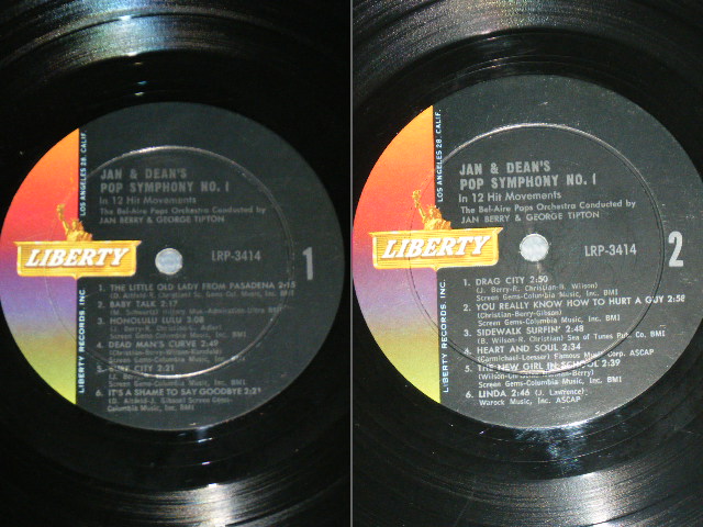 画像: BEL-AIRE POPS ORCHESTRA ( Conducted by JAN BERRY & GEROGE TIPTON )  - JAN & DEAN'S POP SYMPHONY NO.1 ( Ex/Ex++ )  / 1965 US ORIGINAL MONO  LP 
