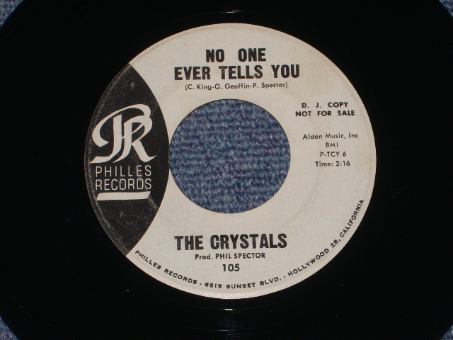 画像: THE CRYSTALS - HE HIT ME  ( WHITE LABEL PROMO Ex+++/Ex++ ) / 1962 US ORIGINAL 7" SINGLE 