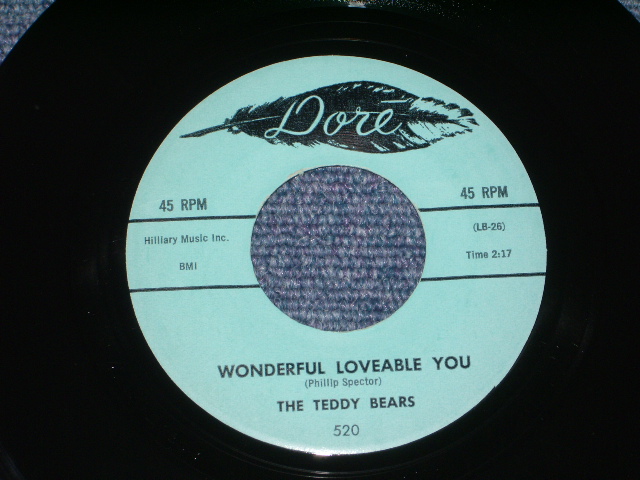 画像1: TEDDY BEARS - WONDERFUL LOVEABLE YOU  / 1959 US ORIGINAL  7" SINGLE 