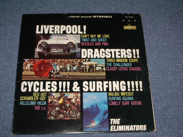 画像1: THE ELIMINATORS  - LIVERPOOL! DRAGSTERS!! CYCLES!!! SURFING!!!!  ( STEREO : Ex++/Ex+ ) / 1964 US ORIGINAL Stereo  LP 
