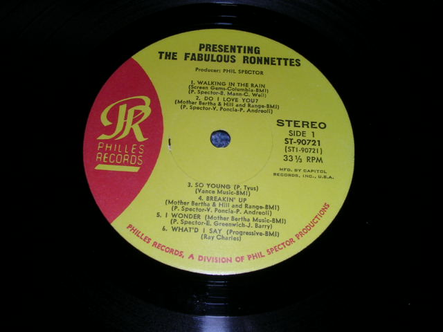 画像: RONETTES -  ...PRESENTING THE FABULOUS RONETTES  / 1965 US CAPITOL RECORD CLUB RELEASE  STEREO LP 
