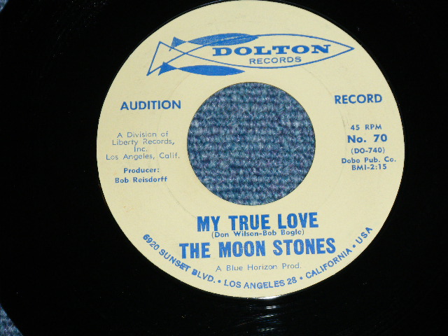 画像1: THE MOON STONES ( BOB BOGGLE & DON WILSON WORKS of THE VENTURES ) - MY TRUE LOVE ( MINT-/MINT- ) / 1963 US ORIGINAL Audition Label PROMO 7"45's Single