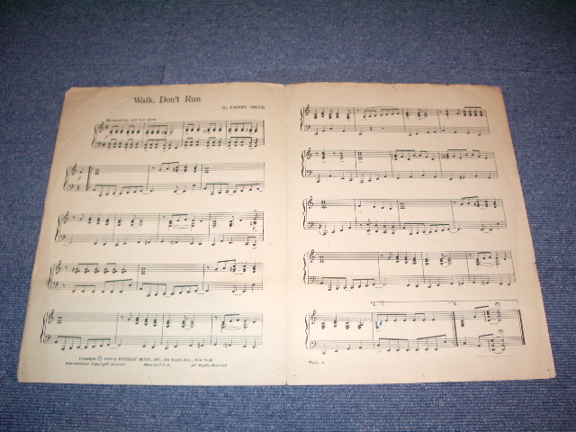 画像: THE VENTURES - WALK DON'T RUN MUSIC SHEET    / 1960 US ORIGINAL BOOK  