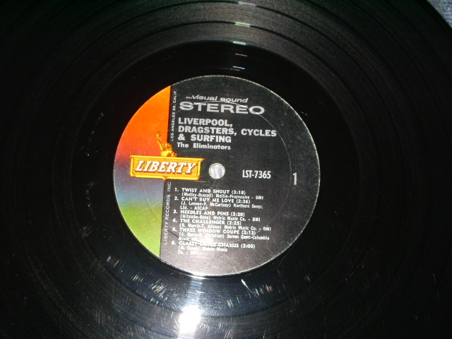 画像: THE ELIMINATORS  - LIVERPOOL! DRAGSTERS!! CYCLES!!! SURFING!!!!  ( STEREO : Ex++/Ex+ ) / 1964 US ORIGINAL Stereo  LP 
