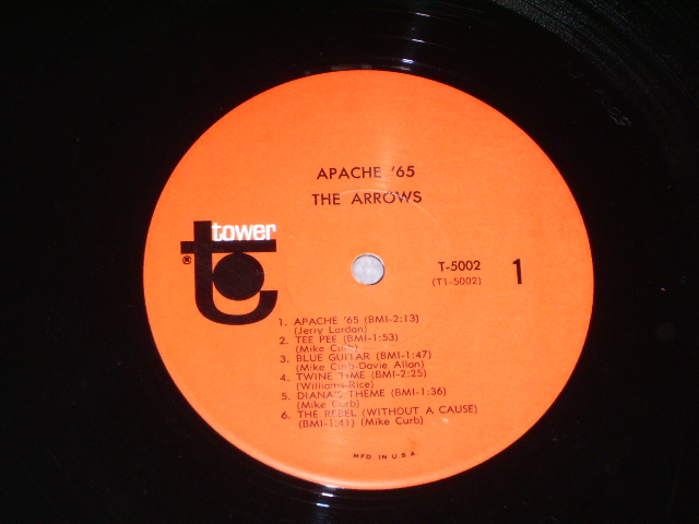 画像: THE ARROWS - APACHE '65 ( Ex++/Ex+++ : Matrix # F5/F5 ) / 1965 US ORIGINAL MONO LP