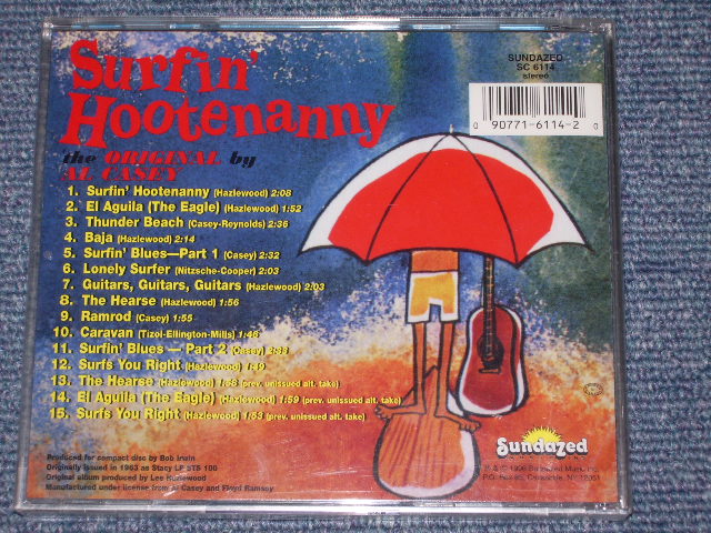 画像: AL CASEY -  SURFIN' HOOTENANNY ( With BONUS )  / 1995  US Brand New Sealed out-of-print  CD 