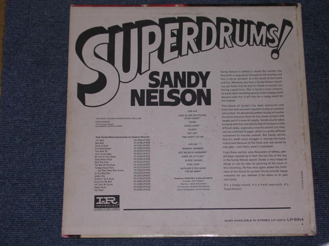 画像: SANDY NELSON - SUPERDRUMS!   / 1966US ORIGINAL MONO LP 