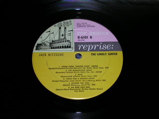 画像: JACK NITZSCHE - THE LONELY SURFER ( Ex+/MINT ) / 1963 US ORIGINAL Mono LP