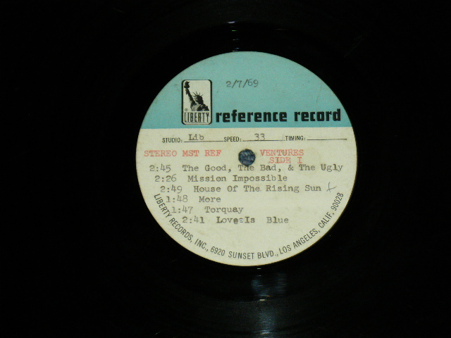 画像1: THE VENTURES - MORE GOLDEN GREATS ( TEST PRESS : ACCETATE )  / 1969 US ORIGINAL TEST PRESS : ACCETATE LP