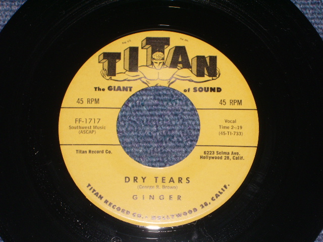画像1: GINGER - DRY TEARS / 1961 US ORIGINAL 7" Single 