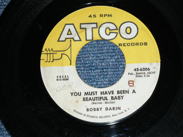 画像: BOBBY DARIN ( on Guitar JERRY McGEE Of THE VENTURES' LEAD GUITARIST ) - YOU MUST HAVE BEEN A BEAUTIFUL BABY )　/ 1961 US ORIGINAL  7"45's Single With PICTURE  SLEEVE 